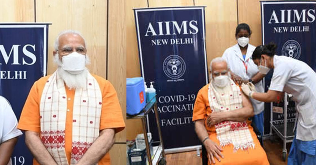 នាយករដ្ឋមន្រ្តីឥណ្ឌា ទទួលការចាក់វ៉ាក់សាំងបង្ការជំងឺកូវីដ-១៩ ដូសទីពីរ ខណៈឥណ្ឌារកឃើញករណីឆ្លងថ្មីៗជាង ១២ម៉ឺននាក់ទៀត ក្នុង១ថ្ងៃ