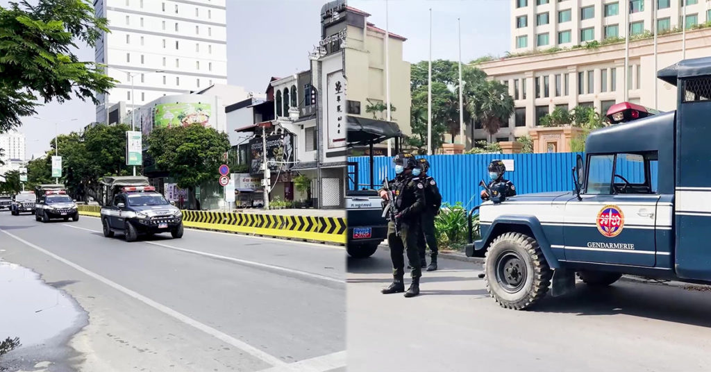 កម្លាំងអាវុធហត្ថរាជធានីភ្នំពេញ បន្ដចូលរួមអនុវត្តសេចក្ដីសម្រេចរបស់រាជរដ្ឋាភិបាល បិទខ្ទប់ភូមិសាស្ដ្ររាជធានីភ្នំពេញ និងក្រុងតាខ្មៅ ខេត្ដកណ្ដាល