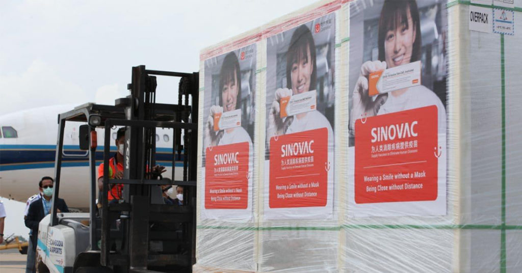 ព្រឹកស្អែកវ៉ាក់សាំងស៊ីណូវ៉ាក់ ៥០ម៉ឺនដូសទៀត នឹងដឹកមកដល់កម្ពុជា