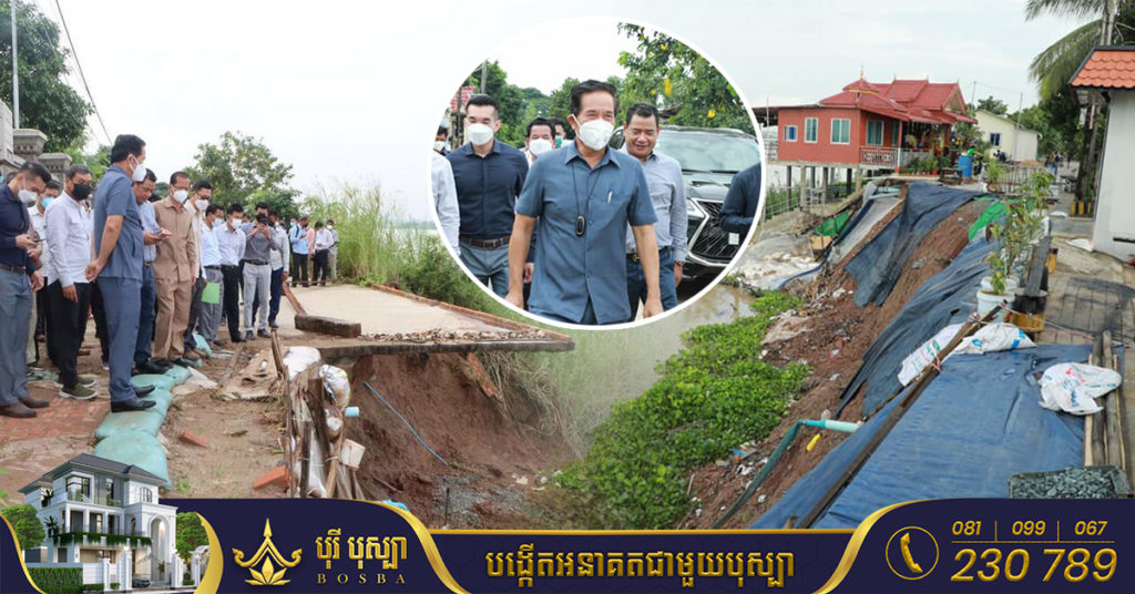 អភិបាលរាជធានីភ្នំពេញ ជំរុញឲ្យពន្លឿនការសាងសង់ច្រាំងទន្លេ នៅសង្កាត់ព្រែកតាសេកឡើងវិញក្រោយបាក់រលំ ដើម្បីឲ្យពលរដ្ឋមានផ្លូវធ្វើដំណើរ