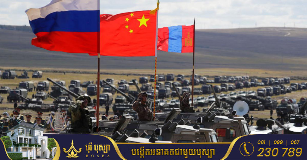 ចិនបញ្ជូនកងទ័ពទៅចូលរួមធ្វើសមយុទ្ធយោធានៅរុស្ស៊ី
