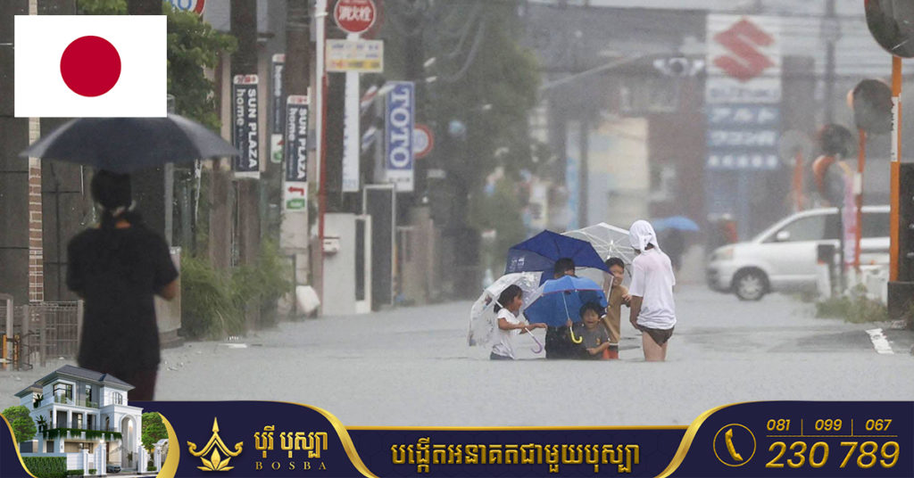 ជំនន់ទឹកភ្លៀងកំពុងគំរាមគំហែងតំបន់ភាគជើងប្រទេសជប៉ុនយ៉ាងខ្លាំង ខណៈពលរដ្ឋ ២សែនត្រូវបង្ខំចិត្តជម្លៀសខ្លួនជាបន្ទាន់