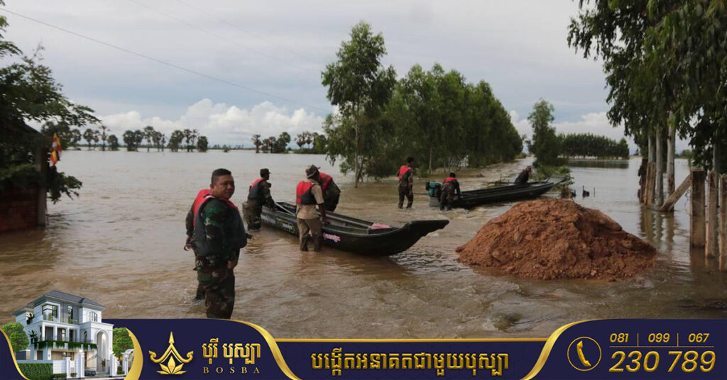 ពលរដ្ឋខេត្តបន្ទាយមានជ័យ រងការជន់លិច, កងទ័ពកងពលតូចថ្មើរជើងលេខ៥១ ចុះជួយជម្លៀសទៅទីទួលសុវត្ថិភាព