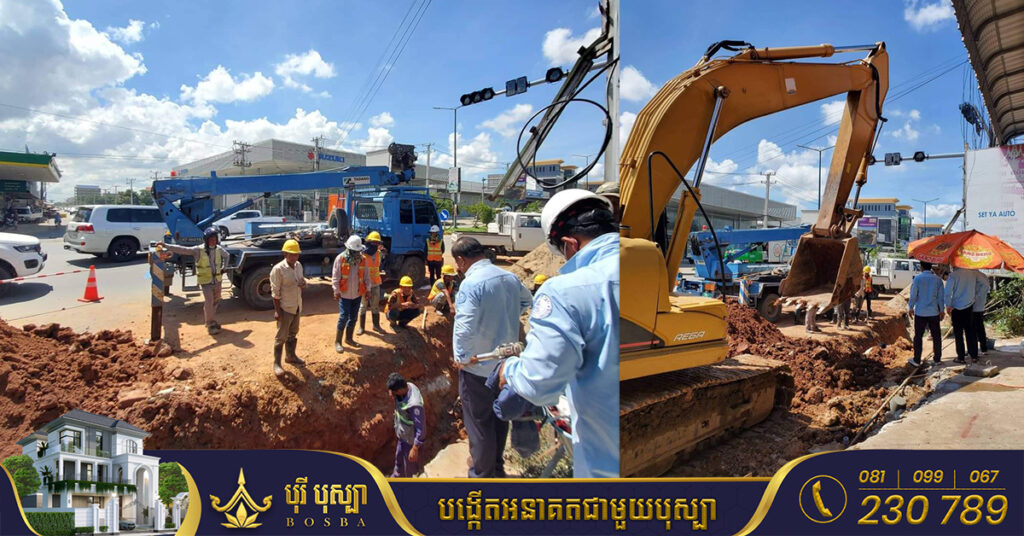 ក្រុមហ៊ុនឯកជន ប្រើប្រាស់អេស្កាវ៉ាទ័រកាយដីប៉ះខ្សែបណ្ដាញតង់ស្យុង បណ្ដាលឱ្យដាច់ភ្លើងនៅតំបន់មួយចំនួន