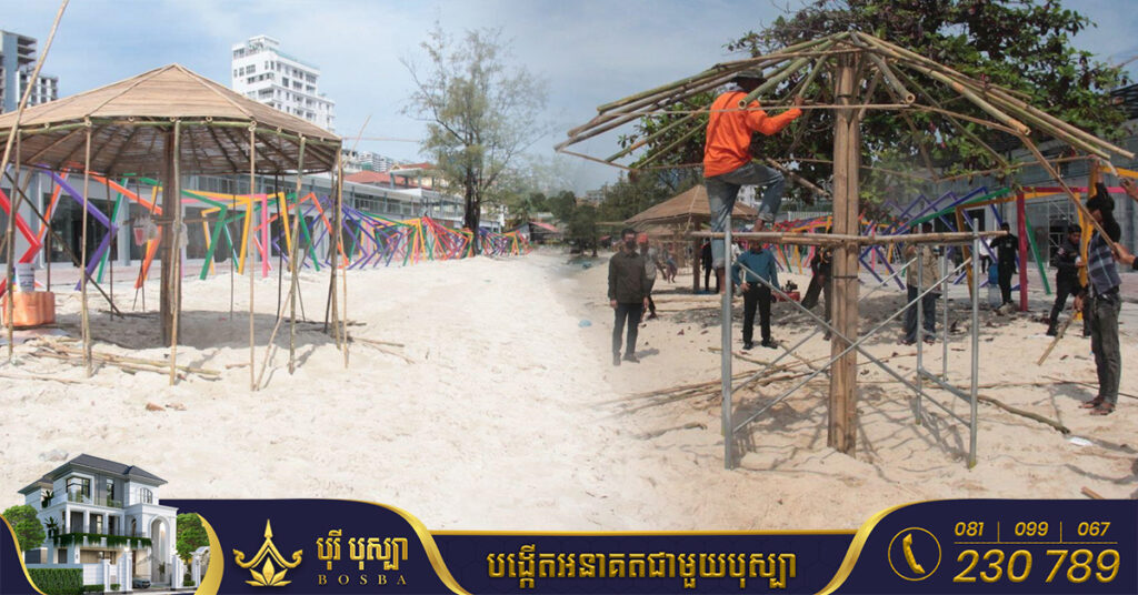 កម្លាំងចម្រុះរបស់រដ្ឋបាលខេត្តព្រះសីហនុ ចុះរុះរើកញ្ចុះសំណង់ខុសច្បាប់ចំនួន ១២ខ្នង សាងសង់លើឆ្នេរ ក្នុងសង្កាត់លេខ៤ ខេត្តព្រះសីហនុ