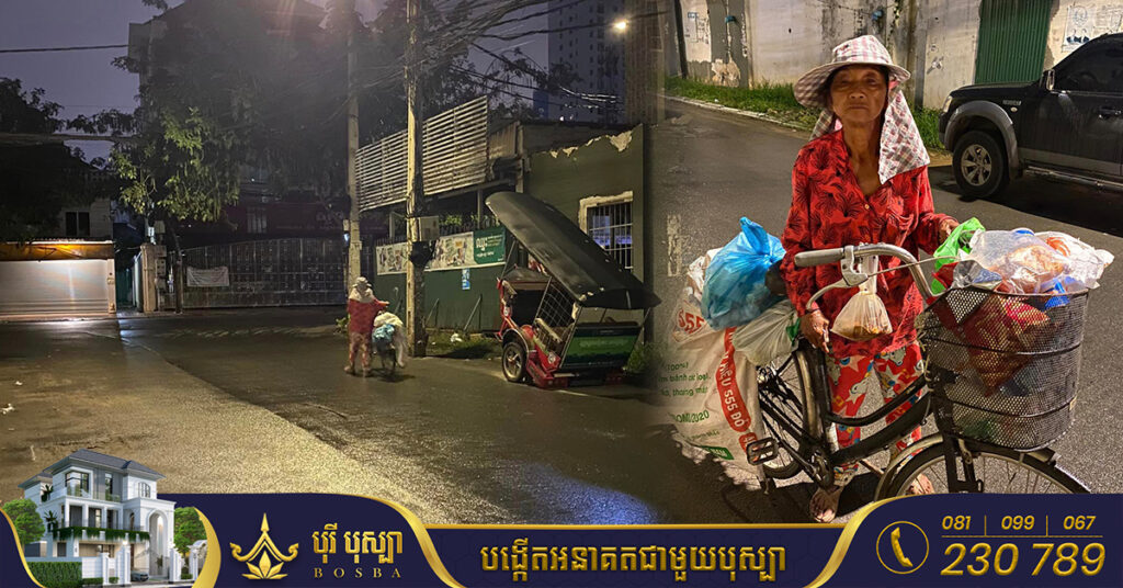 អាណិតណាស់! លោកយាយម្នាក់មានជំងឺប្រចាំកាយ តស៊ូដើររើសកំប៉ុងតាមផ្លូវ ពេលខ្លះដើរដល់ម៉ោង៣ភ្លឺ លោកយាយបំណងចង់បានរទេះរើសអេតចាយមួយ