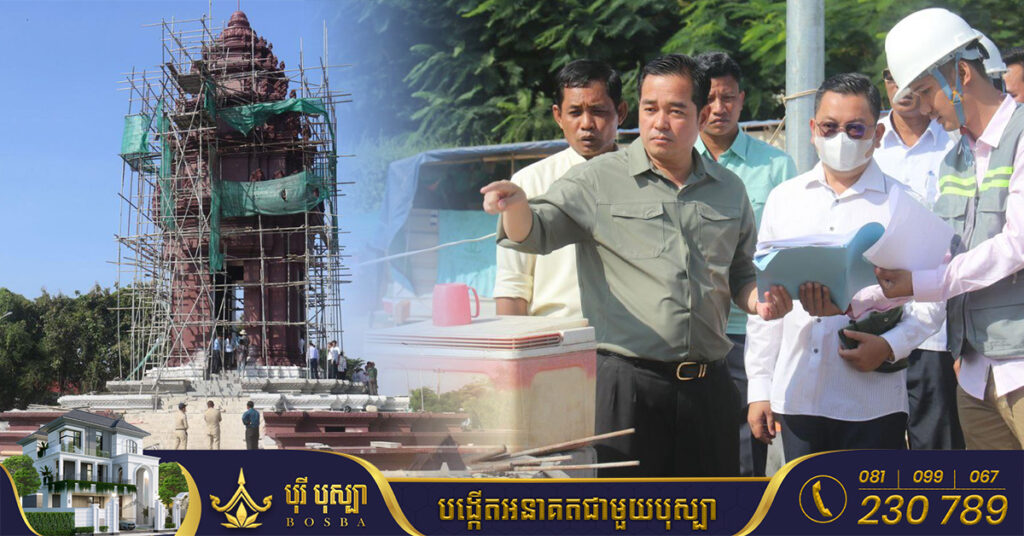 ការសាងសង់វិមានឯករាជ្យនៅខេត្តកំពង់ចាម​ជិតរួចរាល់១០០ភាគរយ ខណៈសល់៧ថ្ងៃទៀតដាក់សម្ពោធជាផ្លូវការ