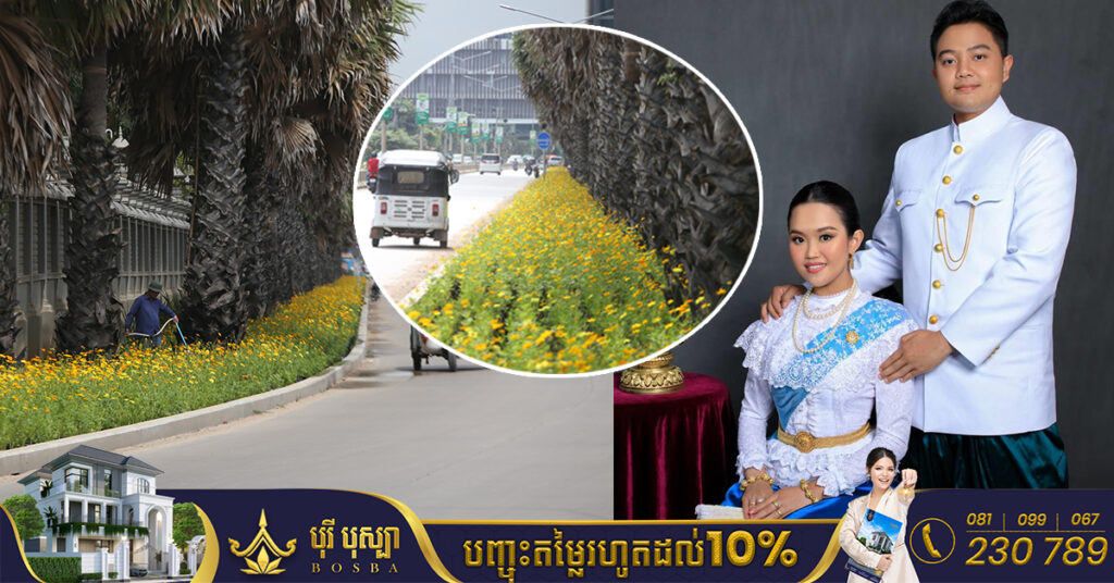 លោក អ៊ាង សុផល្លែត ដាំផ្កាស្បៃរឿង១លានទង ដើម្បីតាំងលំអរថ្ងៃអាពាហ៍ពិពាហ៍កូនស្រី