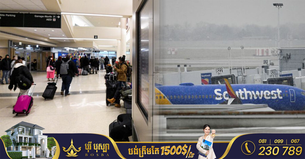 ជើងហោះហើរជាង៣,៨០០ទៀត នៅសហរដ្ឋអាមេរិកត្រូវបានលុបចោល ដោយសារព្យុះព្រិល