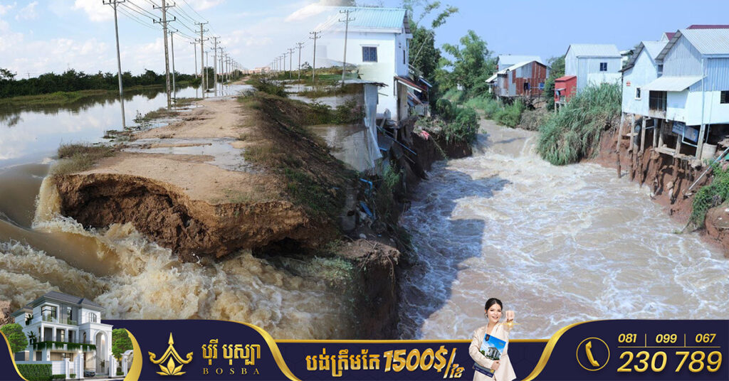 ជំនន់ទឹកភ្លៀងនៅខេត្តកណ្ដាល បណ្តាលឲ្យប៉ះពាល់ផ្ទះពលរដ្ឋ៨៣៧គ្រួសារ ដីស្រែជាង៣,៧០០ហិកតា