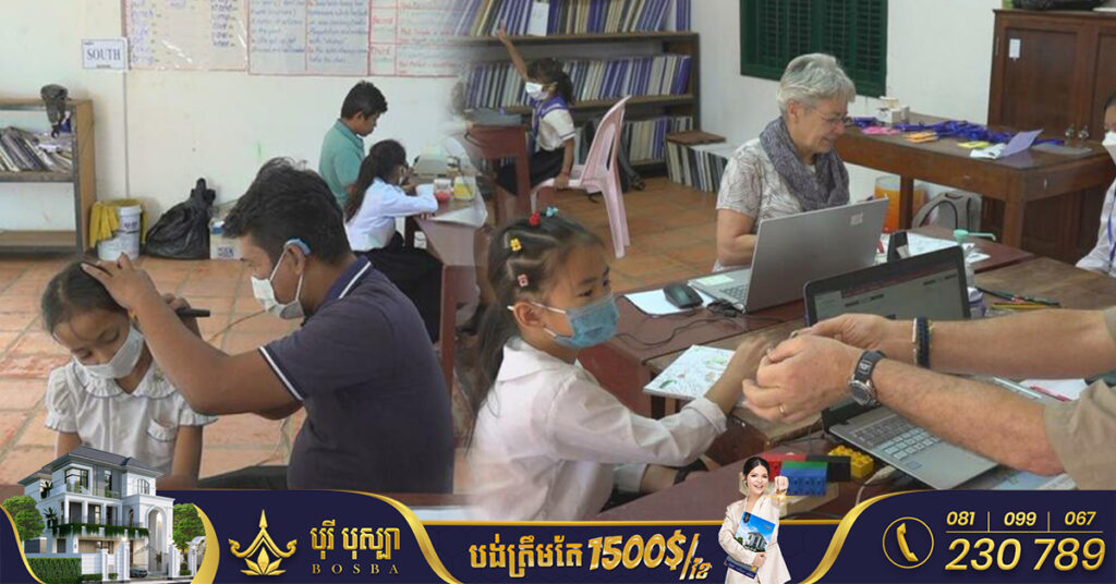 ក្រុមគ្រូពេទ្យ ជនជាតិបារាំង ចុះពិនិត្យ និងបំពាក់ម៉ាស៊ីនត្រចៀក ដល់កុមារ គ ថ្លង់ នៅវិទ្យាល័យអប់រំពិសេសកំពង់ចាម