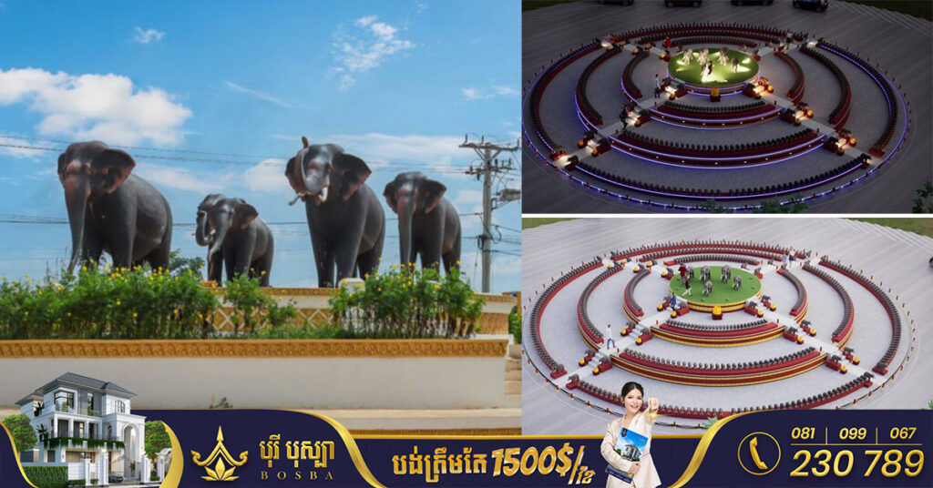 រង្វង់មូលដំរី៥ ប្រសព្វផ្លូវជាតិលេខ៥៥ និងផ្លូវលេខ១០ ស្ថិតក្នុងឃុំប្រម៉ោយ ស្រុកវាលវែង នឹងក្លាយជារង្វង់មូល «ដំរីប្រាំរយប្រាំ» ដោយមានដាក់បន្ថែមរូបដំរីចំនួន៥០០ ថែមទៀត