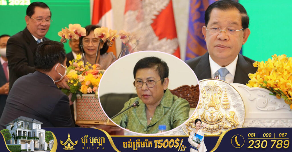 សម្តេចតេជោ ហ៊ុន សែន ប្រកាសថា ស្ត្រី២រូប គឺលោកស្រី ភឿង សកុណា និងលោកស្រី អ៉ឹង កន្ថាផាវី នឹងបន្តកាន់តំណែងរដ្ឋមន្ត្រីអាណត្តិថ្មី