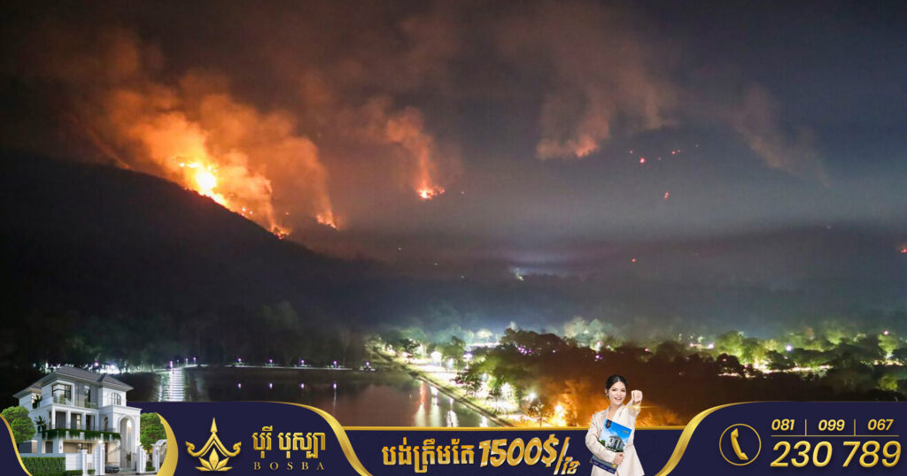 ភ្លើងឆេះព្រៃភ្នំនៅខេត្តមួយ ក្នុងប្រទេសថៃ, អាជ្ញាធរកំពុងព្យាយាមពន្លត់ភ្លើងកុំឱ្យឆេះរីករាលដាលកាន់តែខ្លាំង