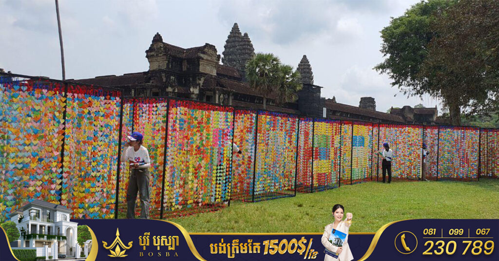 ស.ស.យ.ក ចាប់ផ្តើមរាប់បេះដូងដែលបានរៀបចំជា «សួនបេះដូង» នៅបរិវេណប្រាសាទអង្គរវត្ត ដើម្បីបំបែក​កំណត់​ត្រា​ពិភពលោក បេះដូងច្រើនជាងគេលើពិភពលោក