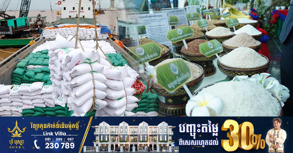 កម្ពុជាកំពុងខិតខំជំរុញផែនការនាំចេញអង្ករ ១លានតោនឱ្យសម្រេចបាននៅឆ្នាំ២០២៥
