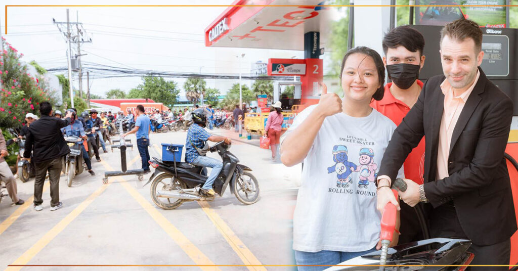 GANZBERG ចាក់សាំងម៉ូតូហ្វ្រីជូនប្រជាពលរដ្ឋចំនួន ៨០០គ្រឿង