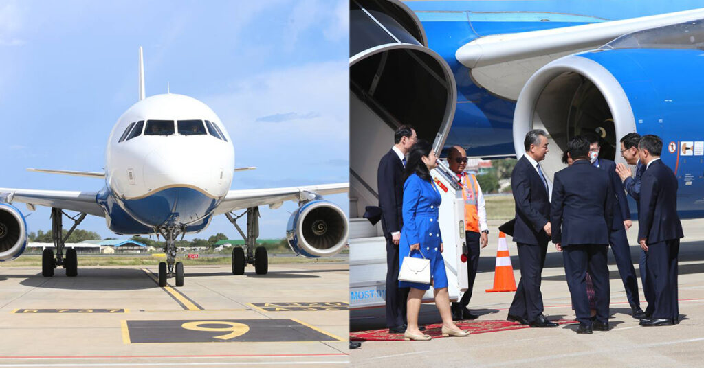 រដ្ឋមន្រ្តីការបរទេសចិន លោក វ៉ាង យី បានអញ្ជើញមកដល់កម្ពុជាហើយ ដើម្បីបំពេញទស្សនកិច្ចផ្លូវការ