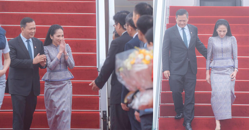 សម្តេចធិបតី ហ៊ុន ម៉ាណែត និងលោកជំទាវ អញ្ជើញដល់ក្រុងណាននីង ត្រៀមអញ្ជើញបើកពិព័រណ៍ចិន-អាស៊ាន