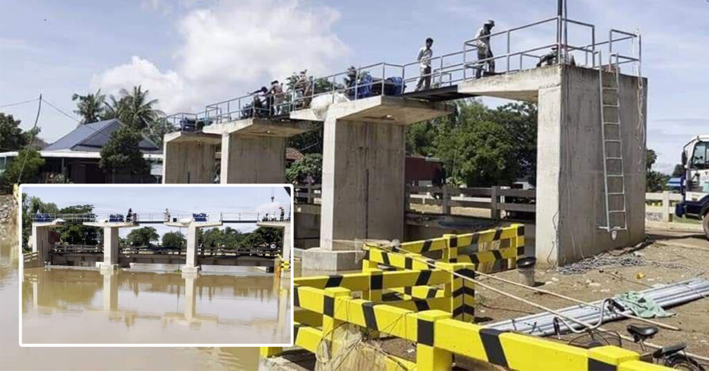 ទ្វារទឹកសំណង់ពោធិ៍ពីរដើម នៅស្រុកមង្គលបូរី ជាប់គាំងមន្ដ្រីមិនអាចបើកបាន ខណៈទឹកហក់ឡើងខ្លាំងប៉ះពាល់កសិផលរបស់ពលរដ្ឋ