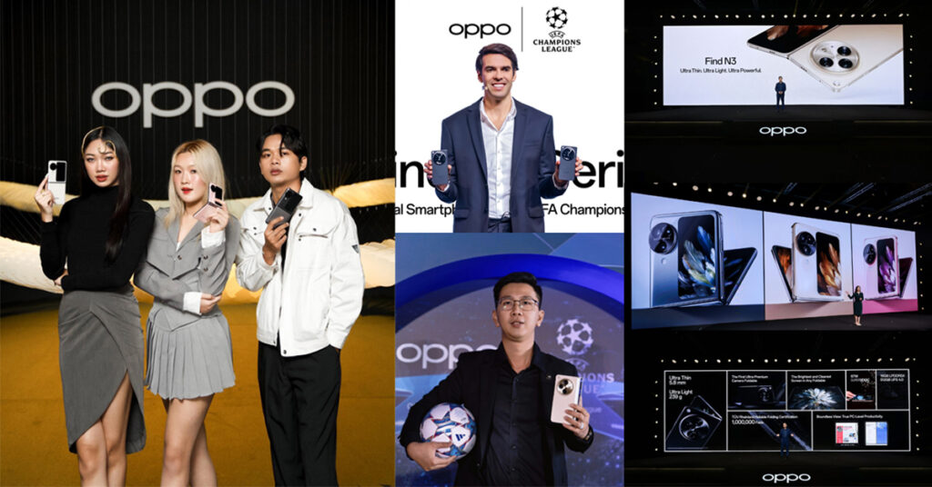 Influencer ល្បីល្បាញ 5 រូបចូលរួមក្នុងកម្មវិធីសម្ពោធ OPPO Find N3 Series ជាសកលនៅក្នុងប្រទេសសិង្ហបុរី