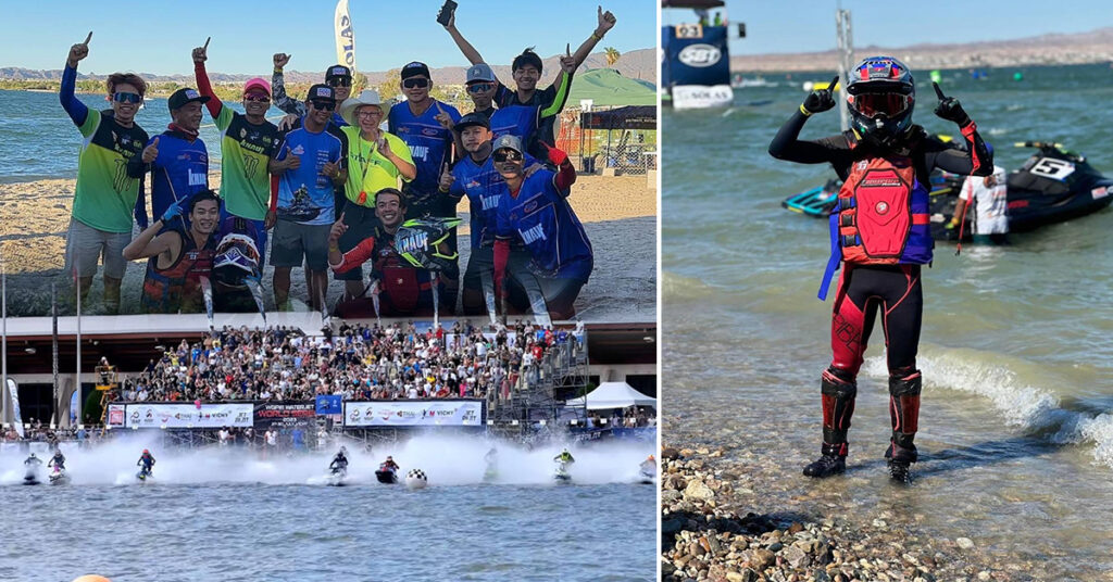 អបអរសាទរ! កីឡាករម៉ូតូទឹកកម្ពុជា ដណ្ដើមបានមេដាយមាស ២ និងប្រាក់ ២ បន្ថែមទៀត ពីព្រឹត្តិការណ៍ Jet Ski World Series 2023 ជុំទី៣ នៅអាមេរិក