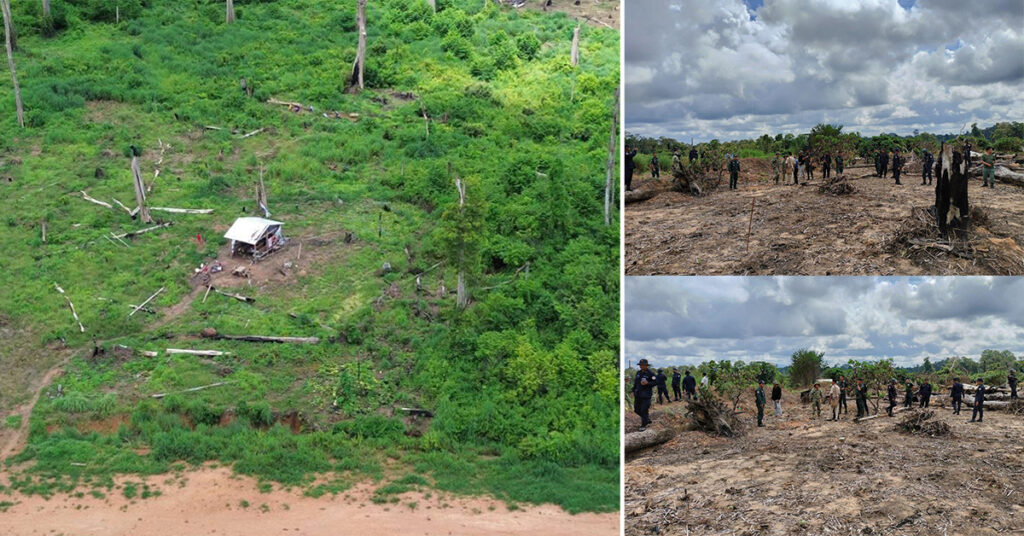 ចាប់ខ្លួនមេក្លោងម្នាក់ កាប់រានទន្ទ្រានដីព្រៃឈើរបស់រដ្ឋ ធ្វើកម្មសិទ្ធិដោយខុសច្បាប់ នៅខេត្ដស្ទឹងត្រែង