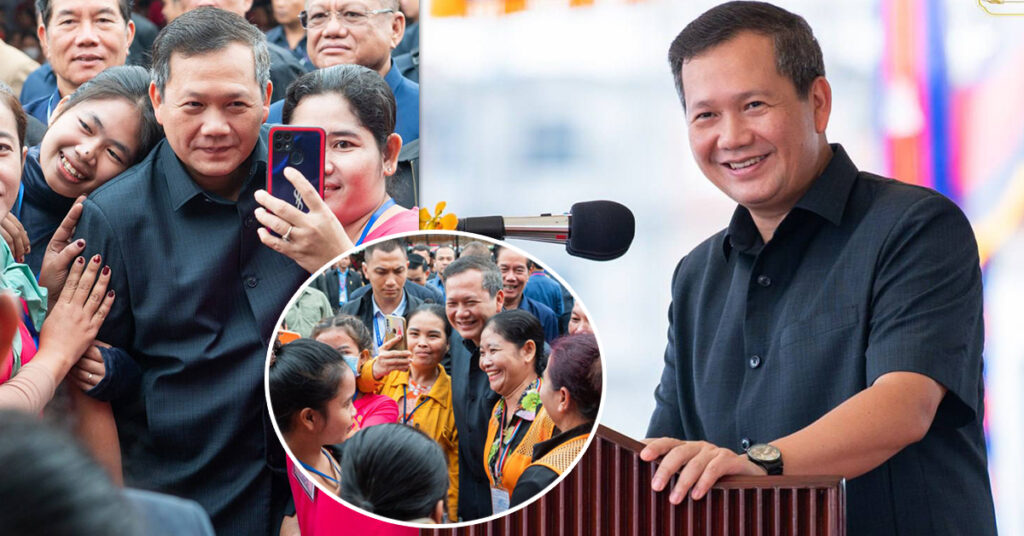 ព្រឹកថ្ងៃនេះសម្តេចធិបតី ហ៊ុន ម៉ាណែត អញ្ជើញជួបសំណេះសំណាលជាមួយកម្មករនិយោជិតជាង១,២ម៉ឺននាក់ នៅខេត្តកំពង់ចាម