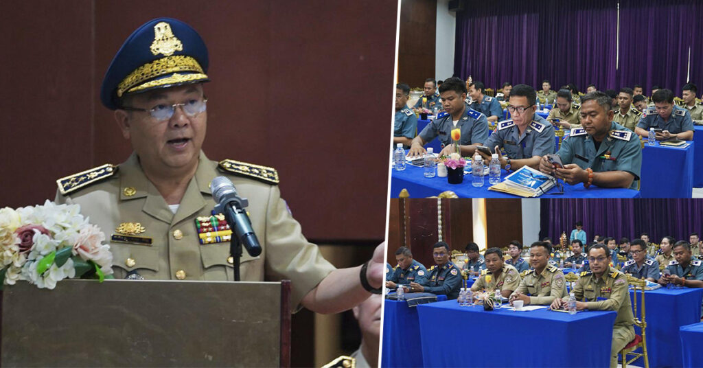 នាយឧត្ដមសេនីយ៍​ មាស​ វិរិទ្ធ​ ណែនាំមន្រ្តីតាមច្រក ពង្រឹងប្រសិទ្ធភាពការងារត្រួតពិនិត្យសារធាតុគីមីផ្សំ