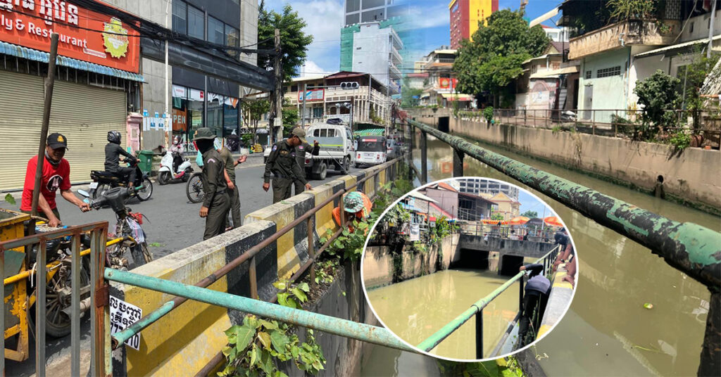 អាជ្ញាធរខណ្ឌចំការមន រៀបចំសណ្ដាប់ធ្នាប់បរិស្ថានអនាម័យ តាមប្រឡាយលូបឹងត្របែក លេខ១០៥ ដើម្បីមានសោភ័ណភាពល្អ