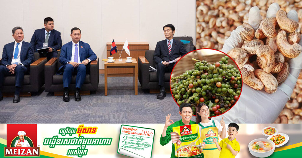 ក្រុមហ៊ុនជប៉ុន មានបំណងបង្កើនការនាំចូលគ្រាប់ស្វាយចន្ទី និងផលិតផលម្រេច ពីកម្ពុជា