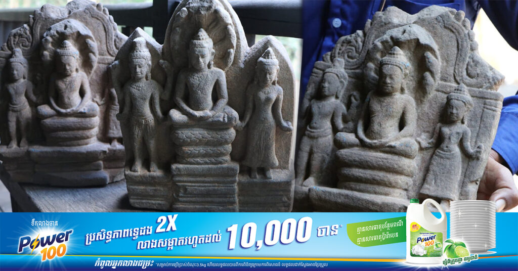 ប្រទះឃើញចម្លាក់បដិមាថ្មភក់ចំនួន ៦នៅខ្លោងទ្វារខាងត្បូងរបស់ប្រាសាទតាព្រហ្ម