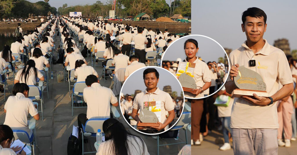 ជ័យលាភីក្នុងកម្មវិធីសំណេរអង្គរ៖ លេខ៣គឺបេក្ខនារី យ៉ោក សុឃាក់ លេខ២គឺបេក្ខជន វ៉ន វីដា និងលេខ១គឺបេក្ខជន ចេង រតនា