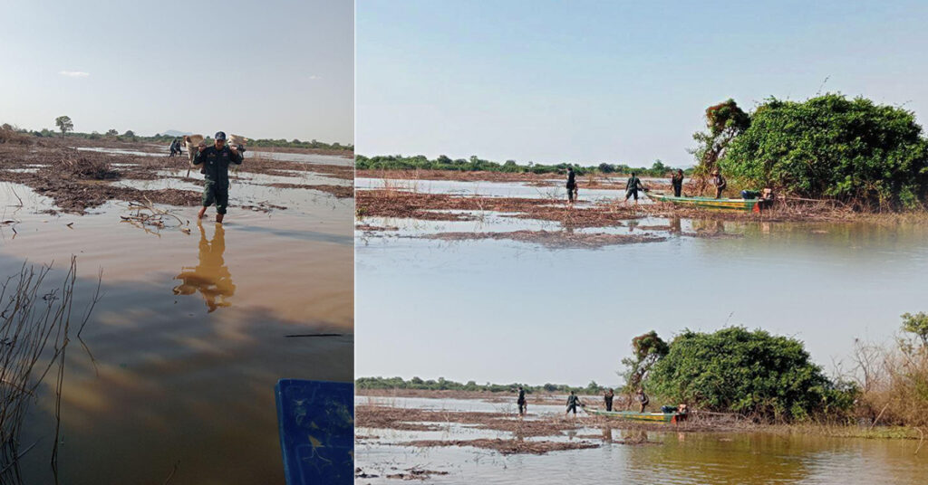 ដីព្រៃលិចទឹកតំបន់៣ ជិត១០០ហិកតា នៅក្នុងឃុំពាមឆ្កោក ស្រុកជលគីរី ដែលត្រូវគេលួចឈូសឆាយ ត្រូវបានអាជ្ញាធរចុះបង្ក្រាប