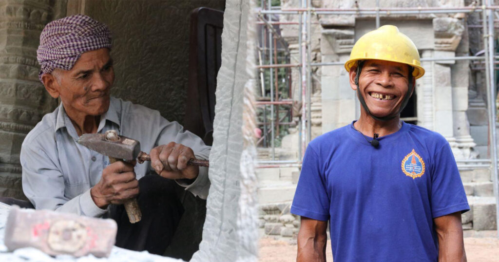 លោកតា សេង ស៊ន់ និងលោកតា ឡៃ ឡន ទោះវ័យចំណាស់ទៅហើយក៏នៅតែមានឆន្ទៈជួសជុលថែទាំប្រាសាទនៅតំបន់អង្គរឱ្យស្ថិតស្ថិរតដល់ចៅៗជំនាន់ក្រោយ