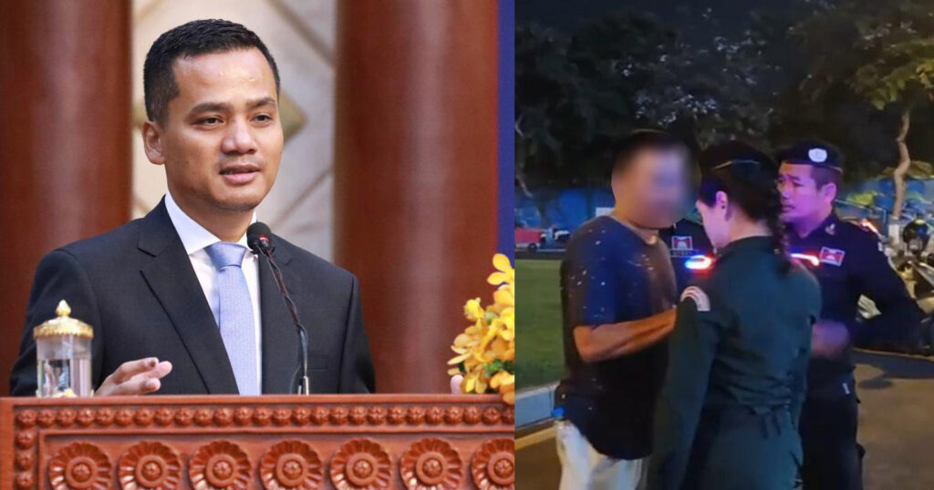 រដ្ឋមន្រ្តីក្រសួងមហាផ្ទៃ ប្រតិកម្មមន្រ្តីនគរបាលម្នាក់ជាអនុប្រធាននាយកដ្ឋាន មិនព្រមសហការឲ្យត្រួតពិនិត្យជាតិស្រវឹង​ រហូតសមត្ថកិច្ចចាប់វាយខ្នោះតែម្តង