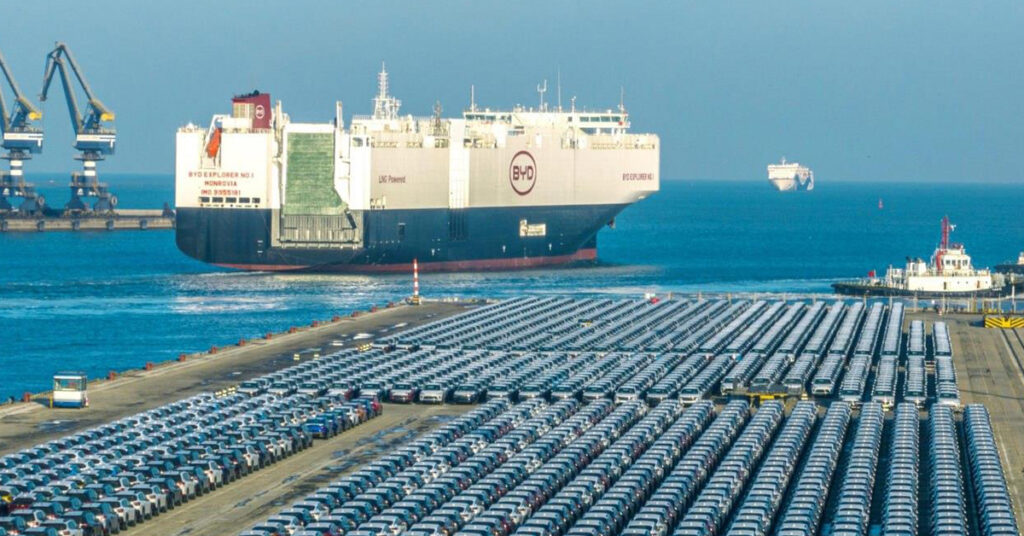 BYD បង្កើនមហិច្ឆតាពង្រាយនាវាដឹករថយន្តឲ្យបាន៨គ្រឿងបន្ថែម ដើម្បីជំរុញការនាំចេញ