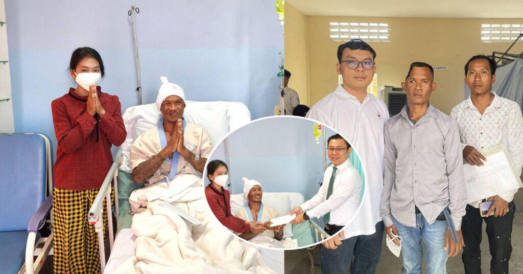 សម្តេចធិបតី ហ៊ុន ម៉ាណែត និងលោកជំទាវបណ្ឌិត ចំណាយថ្លៃវះកាត់ និងដាក់លលាដ៍ក្បាលសិប្បនិម្មិតជូនបុរសជាងសំណង់ម្នាក់ ដែលធ្លាក់ពីលើអន្ទាកម្ពស់៧ម៉ែត្រ