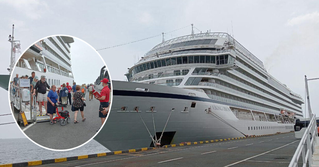 នាវាទេសចរណ៍ខ្នាតធំ១គ្រឿង ដឹកភ្ញៀវទេសចរចម្រុះជាតិសាសន៍ ១,៣៥៥នាក់ ចូលចតនៅខេត្តព្រះសីហនុ