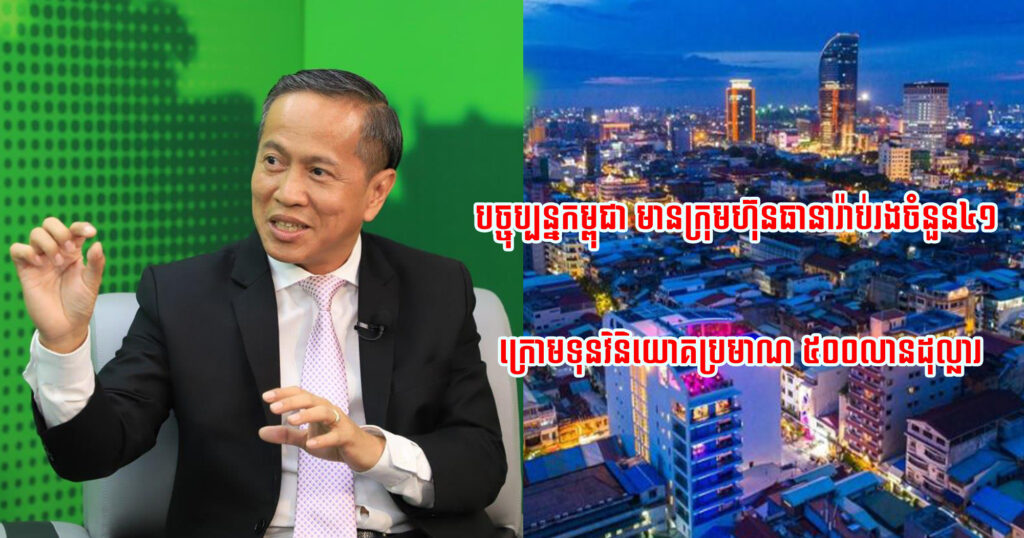 អគ្គនាយកនិយ័តករធានារ៉ាប់រង៖ បច្ចុប្បន្នកម្ពុជា មានក្រុមហ៊ុនធានារ៉ាប់រងចំនួន៤១ ក្រោមទុនវិនិយោគប្រមាណ ៥០០លានដុល្លារ