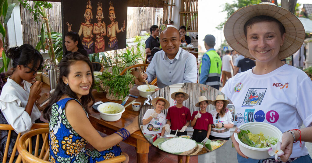 ចុងភៅមួយក្រុមនៅក្រុងសៀមរាប សហការគ្នាជាមួយចុងភៅមកពីបរទេស ធ្វើកម្មវិធីនំបញ្ចុកសប្បុរសធម៌