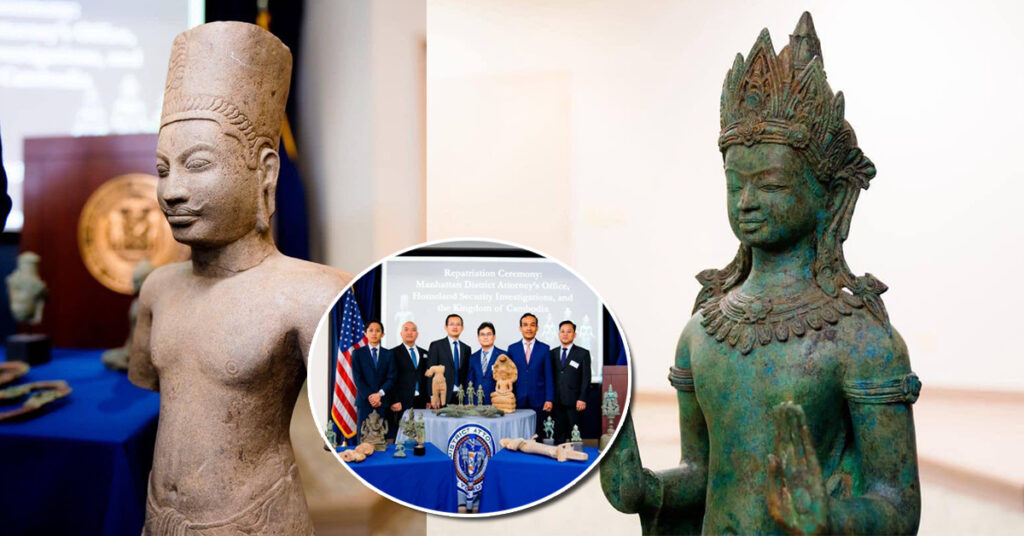 វត្ថុបុរាណចំនួន ២៧ដុំ ត្រូវបានរដ្ឋាភិបាលសហរដ្ឋអាមេរិក ប្រគល់ជូនរាជរដ្ឋាភិបាល និងប្រជាជនកម្ពុជា