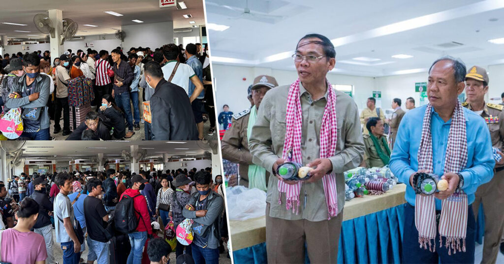 អភិបាលខេត្តបន្ទាយមានជ័យ និងប្រធានច្រកទ្វារអន្ដរជាតិប៉ោយប៉ែត ចុះសម្របសម្រួលជូនពលករខ្មែរដែលបំពេញបែបបទចូលប្រទេស ក្នុងឱកាសបុណ្យចូលឆ្នាំខ្មែរ