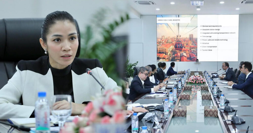 ទំនើបកម្មលើសេវាដឹកជញ្ជូនសាធារណៈតាមរយៈកន្រ្តកខ្សែកាប ត្រូវបានវិស័យឯកជនលើកយកមកធ្វើបទបង្ហាញជូនថ្នាក់ដឹកនាំក្រសួងសាធារណការ និងដឹកជញ្ជូន