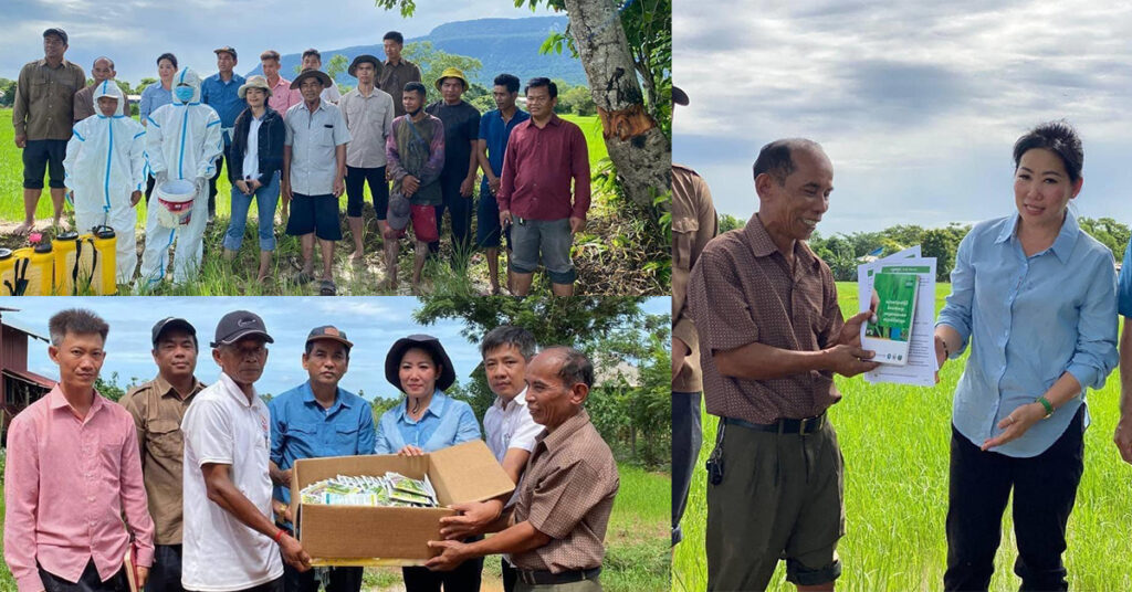 មន្ត្រីជាន់ខ្ពស់ក្រសួងកសិកម្ម ដឹកនាំមន្ត្រីជំនាញចុះអន្តរាគមន៍ជួយសង្គ្រោះស្រូវពលរដ្ឋជាង ៤០០ហិកតា ដែលរងការវាយប្រហារពីហ្វូងដង្កូវ នៅស្រុកព្រៃនប់ និងស្រុកកំពង់សិលា