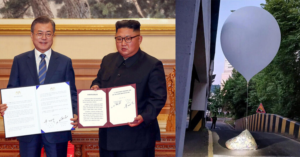 កូរ៉េខាងត្បូងប្រកាសថា នឹងផ្អាកទាំងស្រុងកិច្ចព្រមព្រៀងយោធាជាមួយកូរ៉េខាងជើង ជុំវិញការបង្ហោះបាឡុងផ្ទុកសំរាម