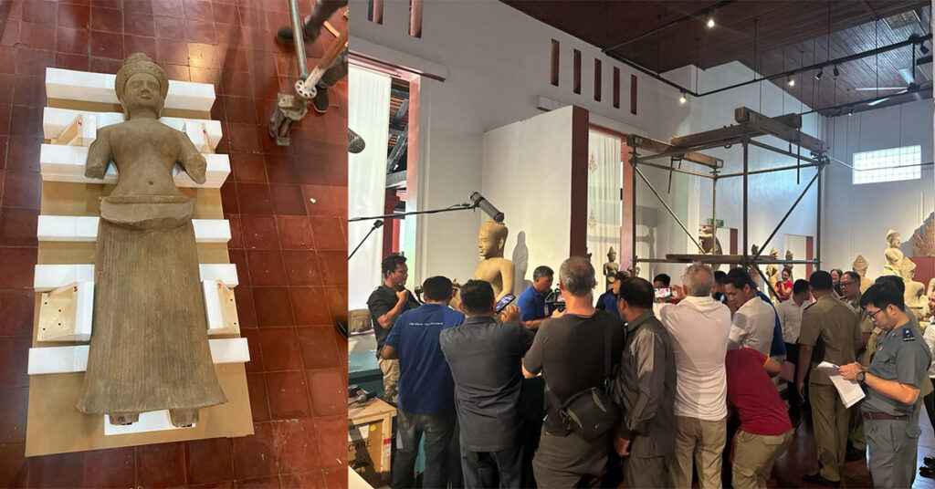 សារមន្ទីរជាតិកម្ពុជា ធ្វើពិធីប្រគល់-ទទួលវត្ថុបុរាណខ្មែរ ចំនួន១៤ ដែលត្រូវបានបញ្ជូនពីសារមន្ទីរ សហរដ្ឋអាមេរិក