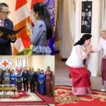 ព្រះករុណា ព្រះមហាក្សត្រ និងសម្ដេចព្រះមហាក្សត្រី សព្វព្រះរាជហឫទ័យប្រោសព្រះរាជទានព្រះរាជទ្រព្យដ៏ឧត្តុង្គឧត្តមចំនួន ១០០.០០០ ដុល្លារ (ដប់ម៉ឺនដុល្លារអាម៉េរិក) ជូនកាកបាទក្រហមកម្ពុជា ក្នុងឱកាសខួបទី១៦៣ ទិវាពិភពលោកកាកបាទក្រហម និងអឌ្ឍចន្ទក្រហម