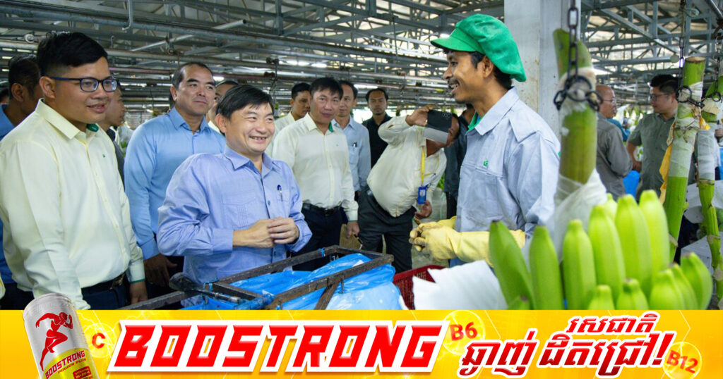 ឯកឧត្តមរដ្ឋមន្រ្តី ហេង សួរ អញ្ជើញចុះពិនិត្យមើលខ្សែច្រវាក់ផលិតកម្មក្រុមហ៊ុន THACO AGRI ក្នុងខេត្តក្រចេះ ដែលផ្តល់ឱកាសការងារប្រមាណ ២ម៉ឺននាក់ និងផ្ទេរជំនាញបច្ចេកទេសកសិកម្មទំនើប